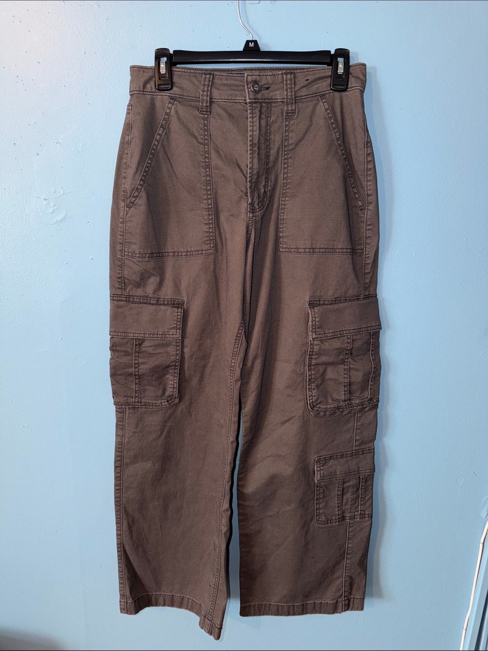 Hollister Women Grey Cargo Pants – Durable Utility Style